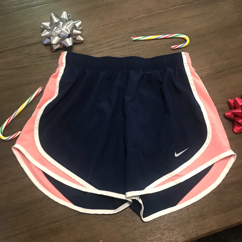 Nike navy and pink shorts size M